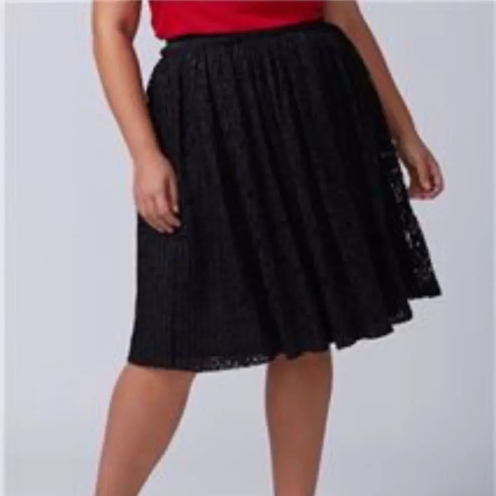 Lane Bryant Lace A Skirt Black Size 26/28